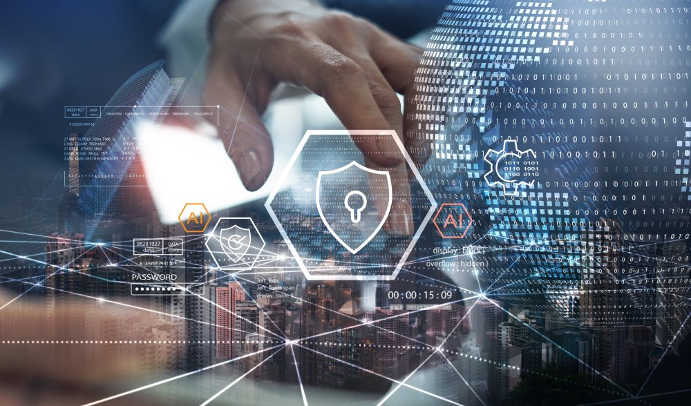 Cyber,Security,Network.,Data,Protection,Concept.,Ai,On,Network,Security