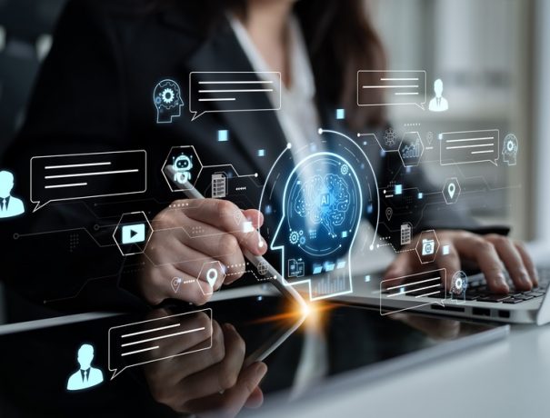 Artificial,Intelligence,Ai,Chat,Message,Concept,Linking,Users,,Knowledge,Base,